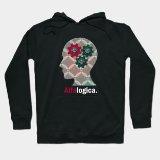 Alfa Romeo Alfalogica Alfa Brain white text Hoodie